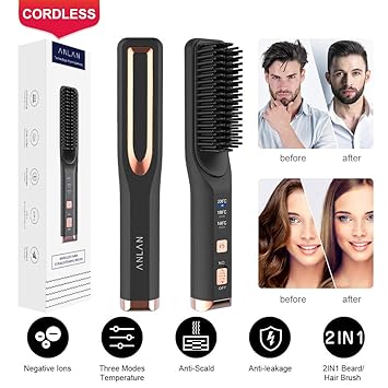 Amazon Com Cordless Hair Straightener Anlan Ionic Hair