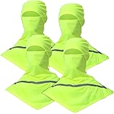 Seematn 4 Pcs Balaclava Sun Men Face Mask UV Protection with Reflective Strip for Construction Work Neck Covers Summer