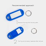 Lefute Key Tags Pack of 10 with Labels 2 x 0.87 x 0.12 in Plastic Covers view 4