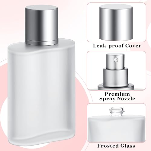 Tessco for you 12 Pcs Ounces Perfume Bottles Empty Frosted