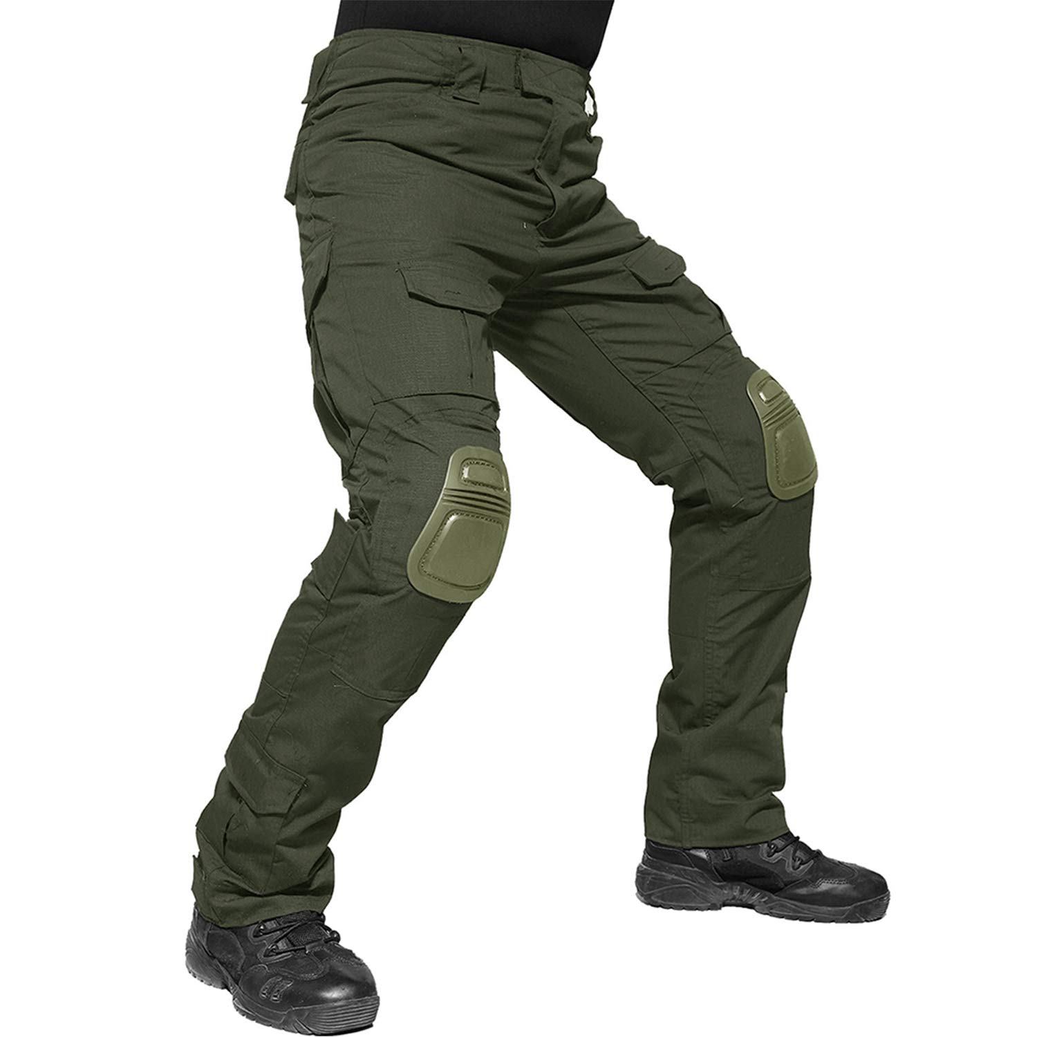 TACVASEN Tactical Ripstop Combat Trousers Airsoft Pants with Knee Pads