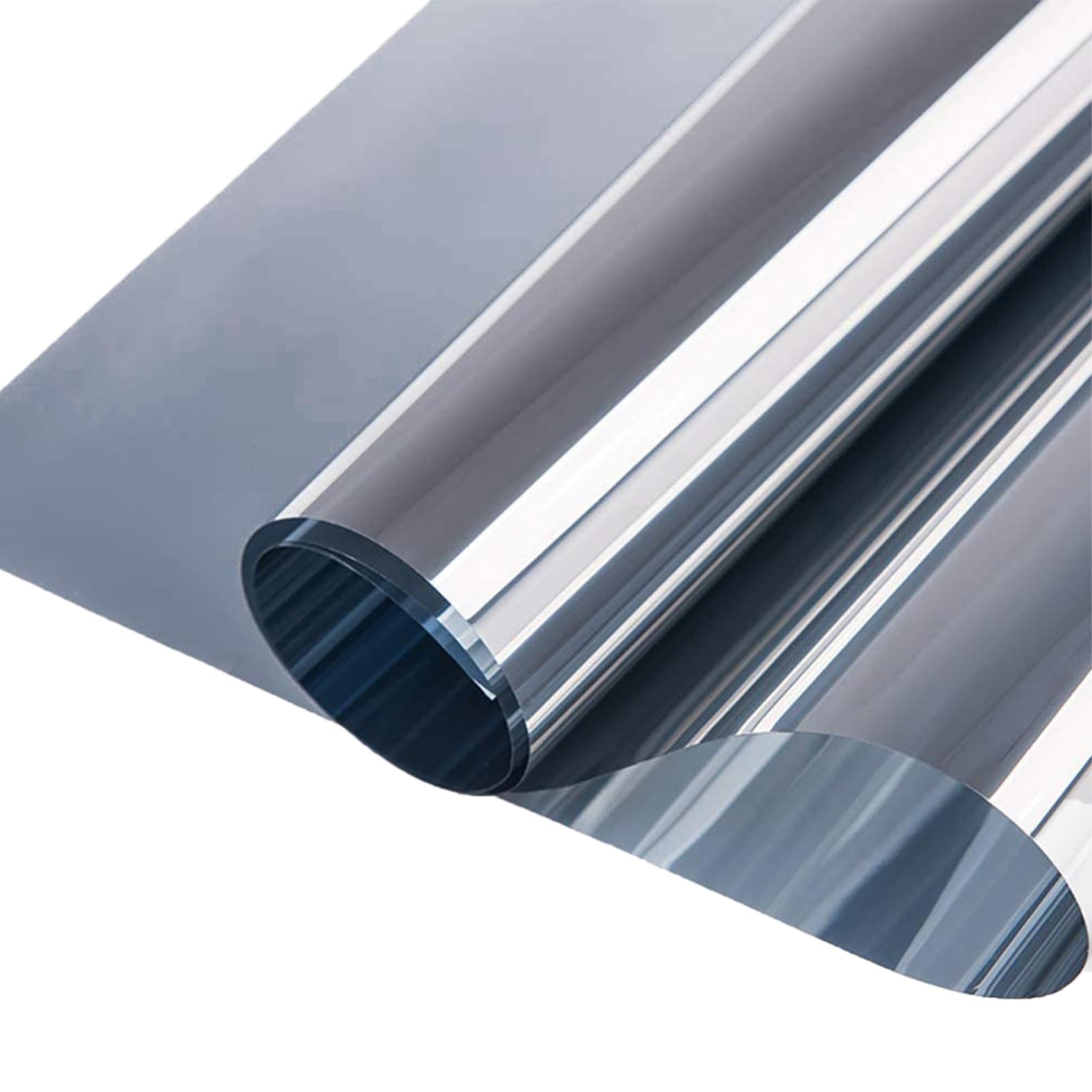 ConCus-T One Way Window Film Sun Blocking Mirror Tint Anti Glare Conservatory Roof Static Cling Reflective Daytime Privacy Solar Film, Silver, 44.5 x 200cm — image 1