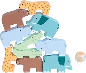 wooden stacking animals