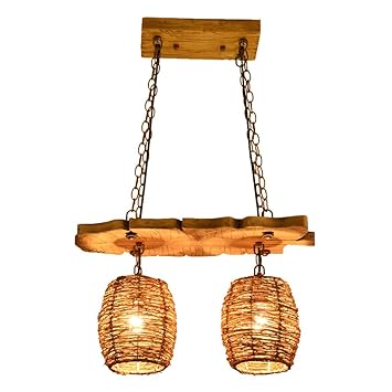 Amazon Com Chandeliers Lighting Ceiling Fans Vintage Wood Rattan