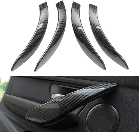 Amazon 車用 インテリア ドアハンドルカバー ドアパネル カバー トリム 飾り カーボン調 カスタム 内装パーツ 対応車種 Bmw 3シリーズ F30 F31 Gt F34 4シリーズ F36 4本 室内ドアハンドル 車 バイク