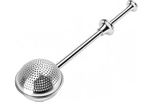 Flour Sifter Duster Baking Shaker Stainless Steel Sugar Shakers Essentials Tools Wand Supplies for Dusting Spices One-Hand Op