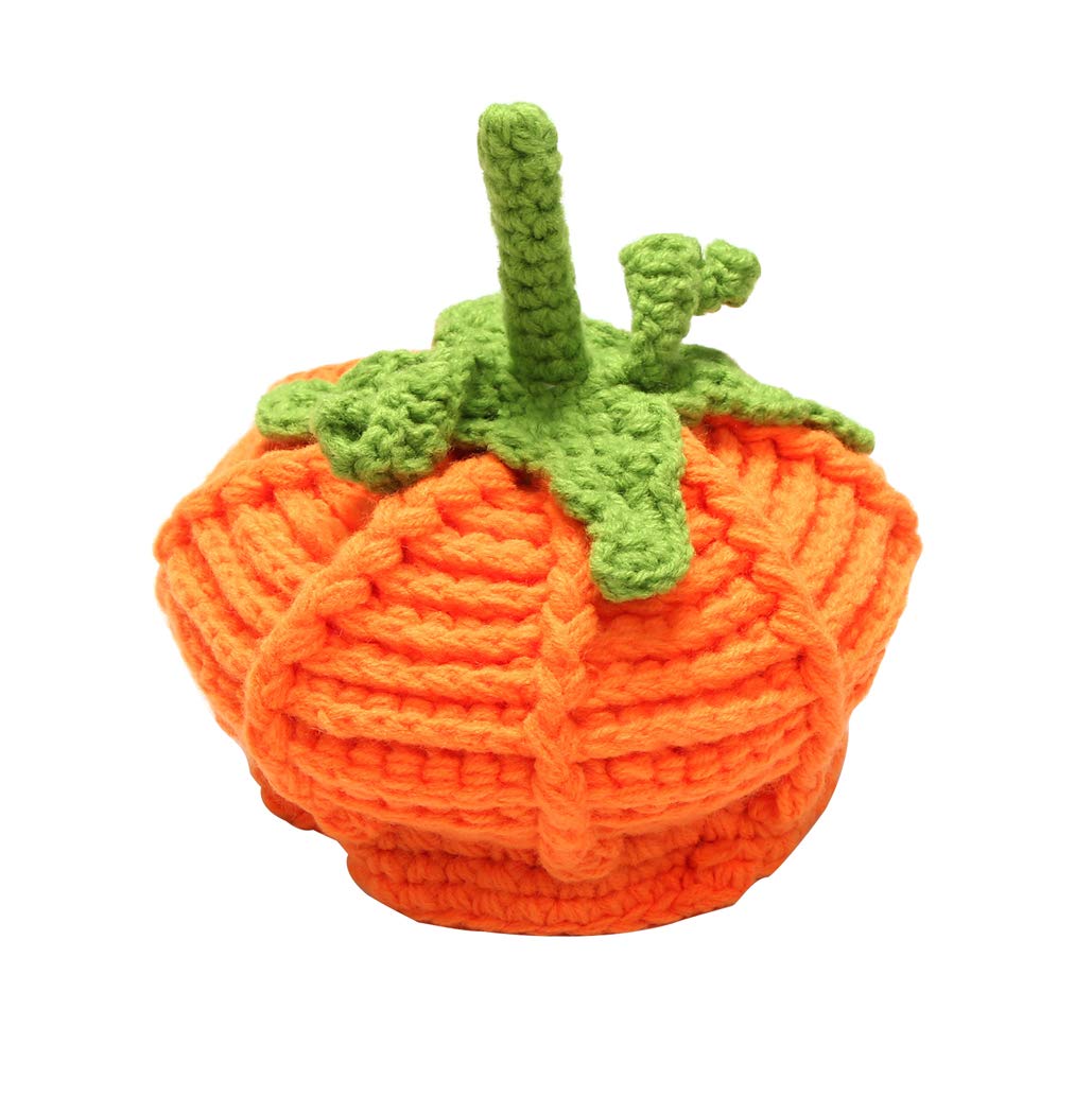 Hillento Baby Knit Pumpkin Hats, Newborn Unisex Baby Beanie Wool Pumpkin Knit Crochet Hats for Halloween Caps, Photography Prop Hat
