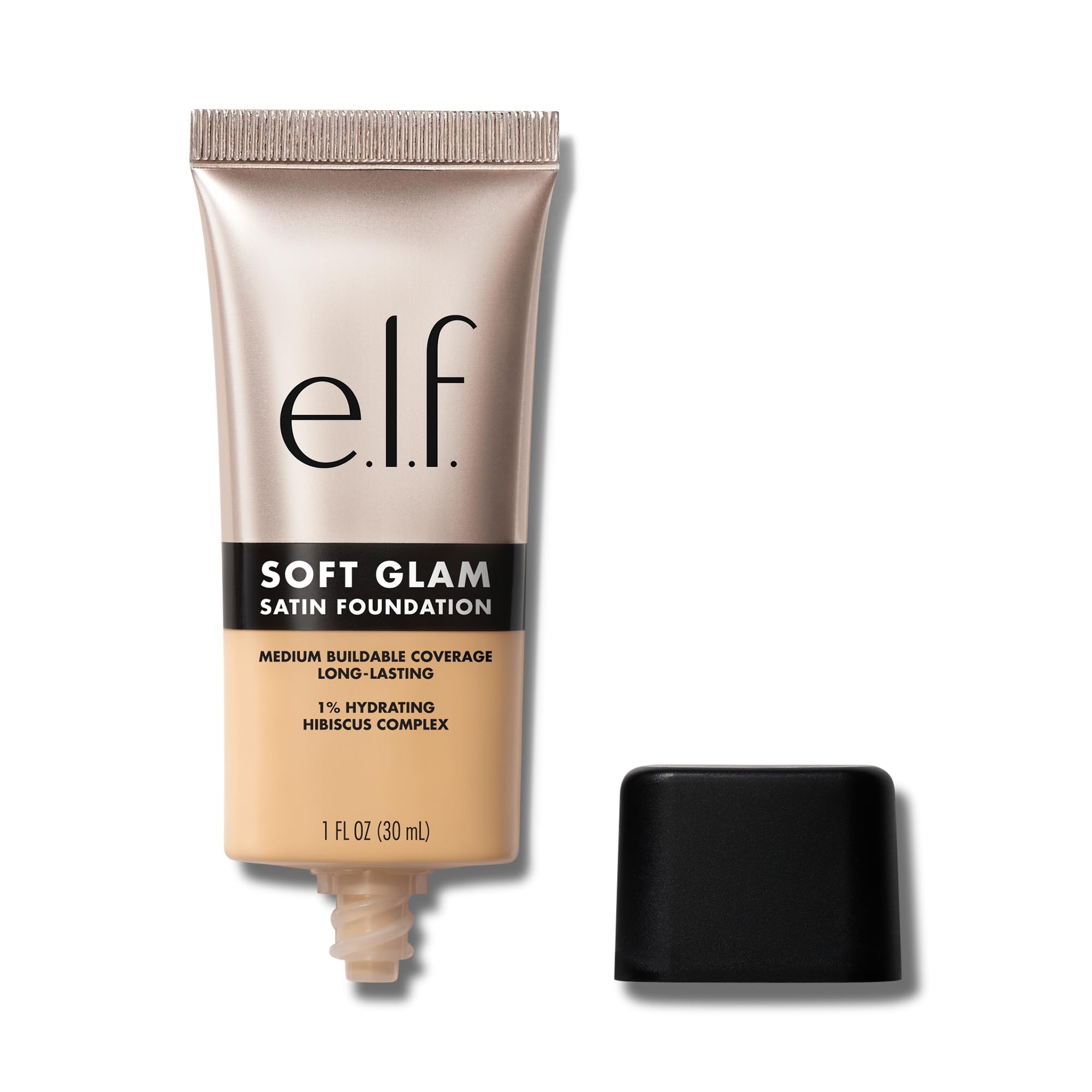 e.l.f. Soft Glam Foundation, Medium Coverage, Long-Lasting & Buildable Foundation For A Smooth, Satin Finish, Vegan & Cruelty-Free, 24 Light Warm