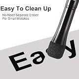 ABEIER Whiteboard Marker 12 Black Magnetic Sponge Dry Wipe Round Tip 1-2mm view 5