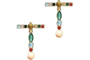 GAFARIO Initial Letter Brooch Bling Pin Jewelry Xmas Present Crystal Pearl Brooches Christmas Gift