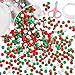 PP OPOUNT 1002 Pieces Christmas Pony Beads Large Hole Beads with Elastic String Cord, Safety Scissors for Bracelets, Necklaces, Jewelry Making and Home Decor Craft (White, red, Green)