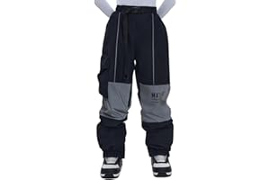 HIGH EXPERIENCE Ski Pants Snow Snowboard Pants Waterproof Insulated Baggy Windproof Hiking Winter Warm for Men Women