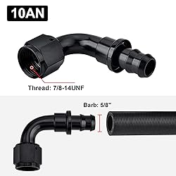 EVIL ENERGY 10AN 90 Degree Push Lock Hose Fitting