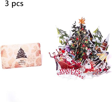 Auguri Di Buon Natale 3d.Baivit Cartolina D Auguri Di Buon Natale 3d Biglietto Di Auguri Di Origami Cartolina Di Auguri Di Natale Cartolina Tridimensionale Blessing Small Card Amazon It Sport E Tempo Libero