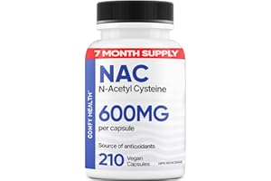 COMFY HEALTH NAC (N-Acetyl-L-Cysteine), 600mg Per Capsule, 210 Capsules - Provides Antioxidants, Supports Gluthione and Liver