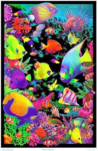 Opticz Living Reef Blacklight Poster by Opticz