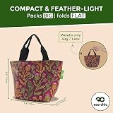 ECO CHIC Lightweight Foldable Insulated Lunch Bag Thistle Purple view 3