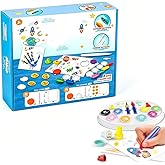 Leroxo Magic Paint Set,Mess Free Painting Station for Kids, Toddler Coloring,Gift for 3,4,5,6,7,8,9 Year olds