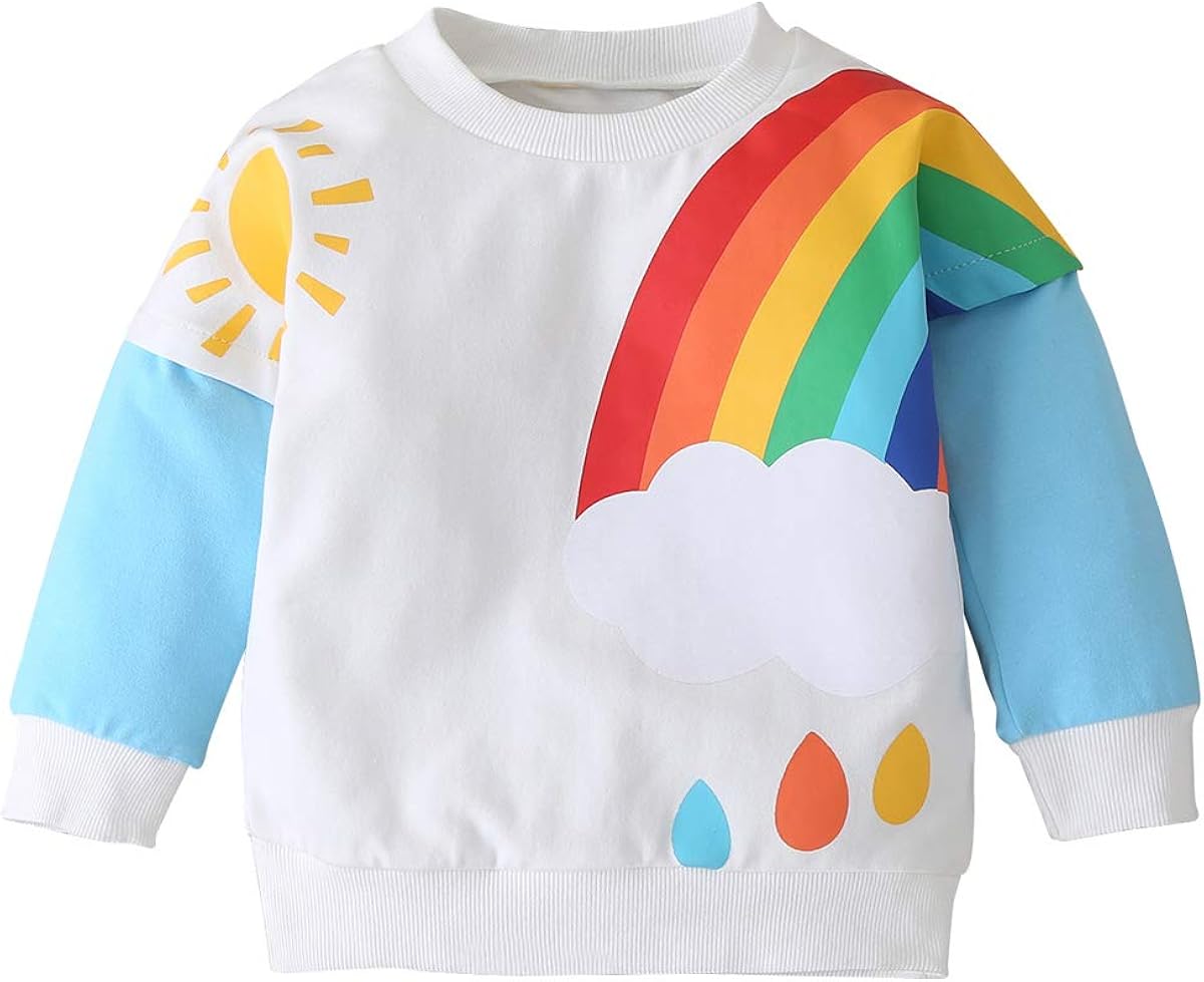 shop now Toddler Baby Boy Pullover Sweatshirt Long Sleeve Crewneck