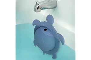 JUMBLE DREAM Bath Overflow Drain Cover – Blue Tub Overflow Stopper Fits Bathtub Drains, Prevents Water Loss, Bathroom Accessory for Deeper Soaks – Drains in Deep Sea Blue