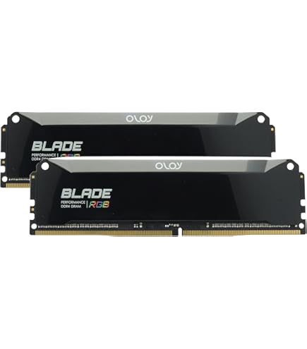 OLOy DDR4 RAM 32GB (2x16GB) Black Warhawk Aura Sync RGB 3200 MHz