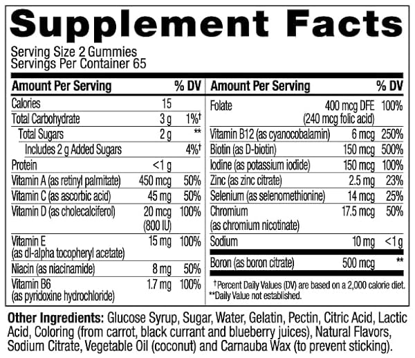 OLLY WOMEN’S DAILY MULTIVITAMIN GUMMY, VITAMINS A, D, C, E, BIOTIN, FOLIC ACID, ADULT CHEWABLE VITAMIN, BERRY FLAVOR, 65 DAY SUPPLY – 130 COUNT