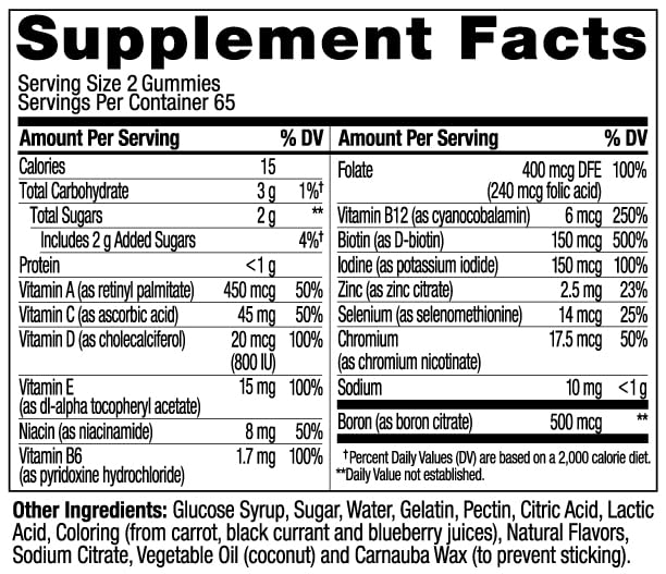 Olly Women's Multivitamin Gummy, B Vitamins, Vitamin A, C, D & E, Supports a Healthy Immune System, Bone Health & Fills Nutritional Gaps -  Berry, 130 Count