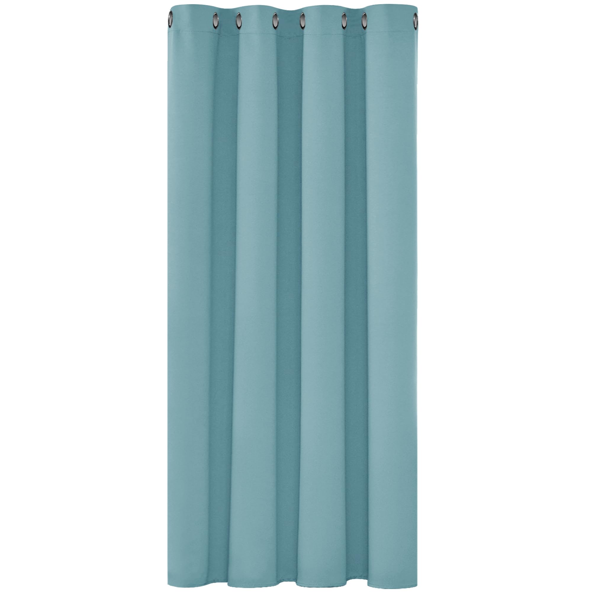 Deconovo Ring Top Curtain Eyelet Thermal Insulated Blackout Curtain for Nursery 52"x 54" Sky Blue 1 PANEL