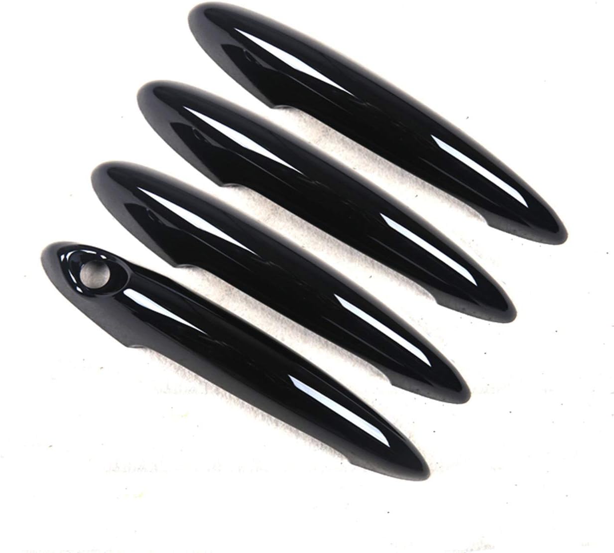 Black Color ABS Sticker Cover Trim Cap for Mini Cooper ONE S JCW R Series R60 Countryman R61 Paceman 2010-2016 (Door Handle with Key Hole 4 Pieces)