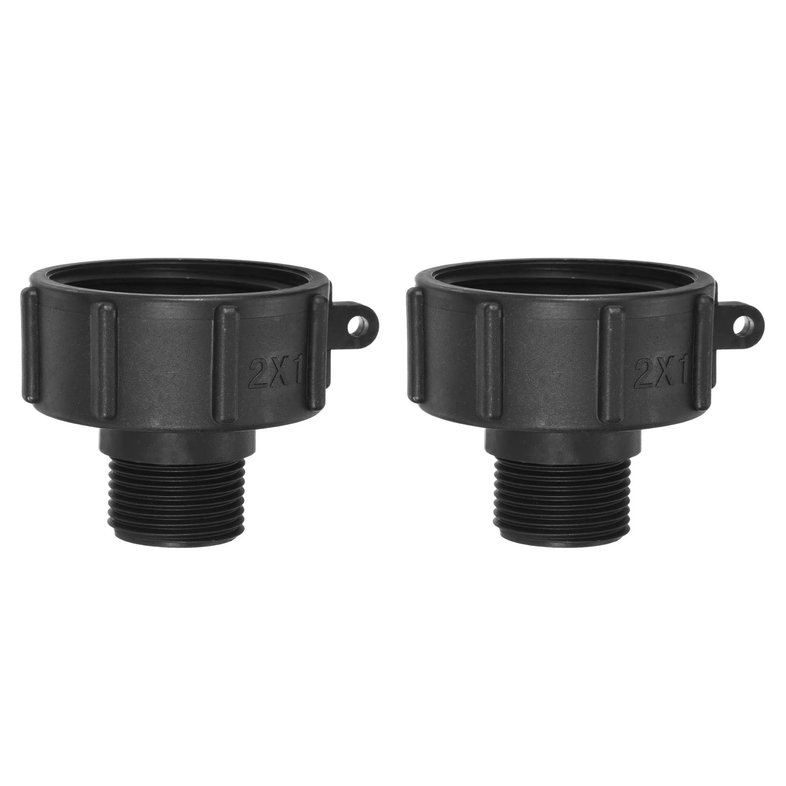 PATIKIL IBC Tote Adapter S60x6 Coarse Thread 1 BSP Male, 2 Pcs 275-330 Gallon Drain Plug Connector for Water Tank Garden Hose