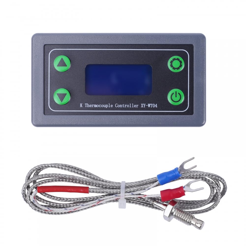Photo 1 of DONGKER XY-WT04 High Temperature Digital Thermostat,-99-999 ? 1m K-Type Thermocouple Temperature Sensor LCD Display 10A Relay Switch Controller