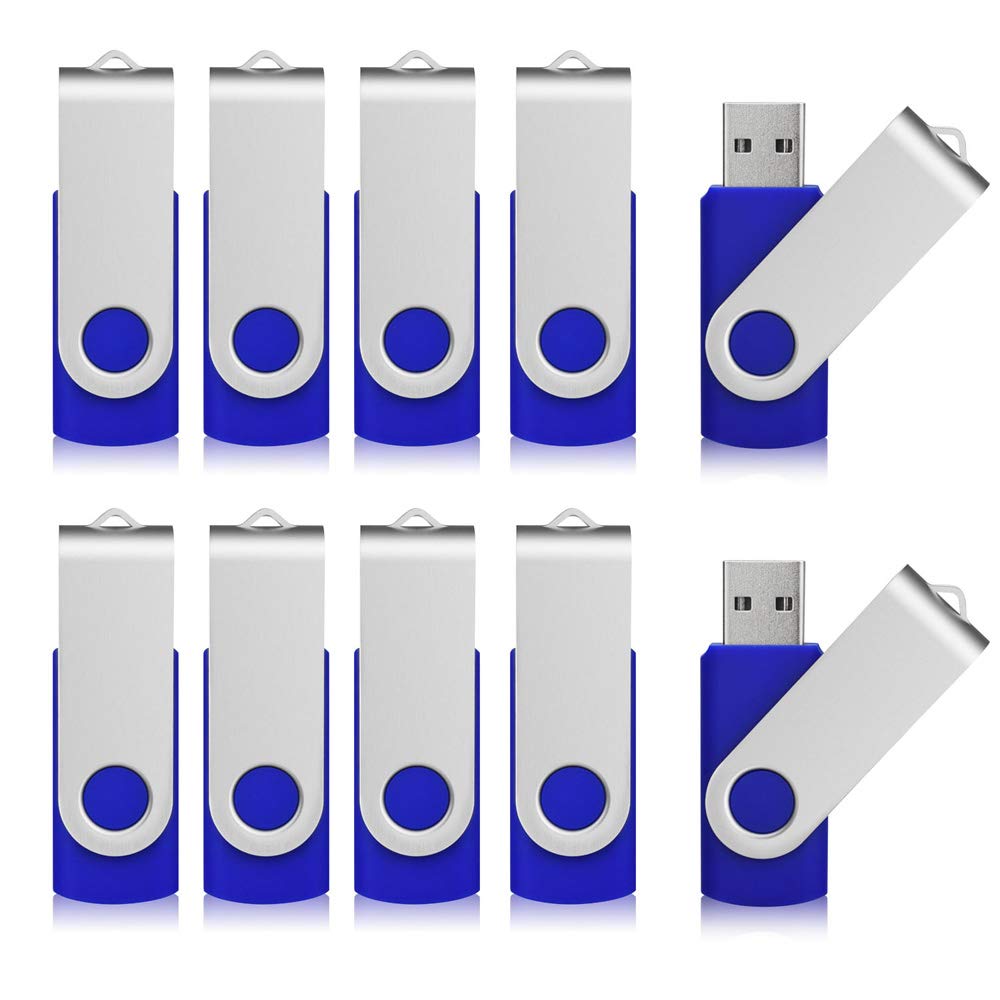 Aiibe 50Pcs 4GB Flash Drive Bulk USB Flash Drive 4GB 50 Pack USB 2.0 Thumb Drives Memory Stick USB Drive, Blue