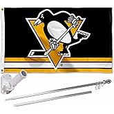 Pittsburgh Penguins Flag Pole and Bracket Set