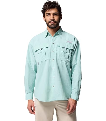 Chemise à Capuche Columbia PFG – Homme – Bleu Terminal – Taille L