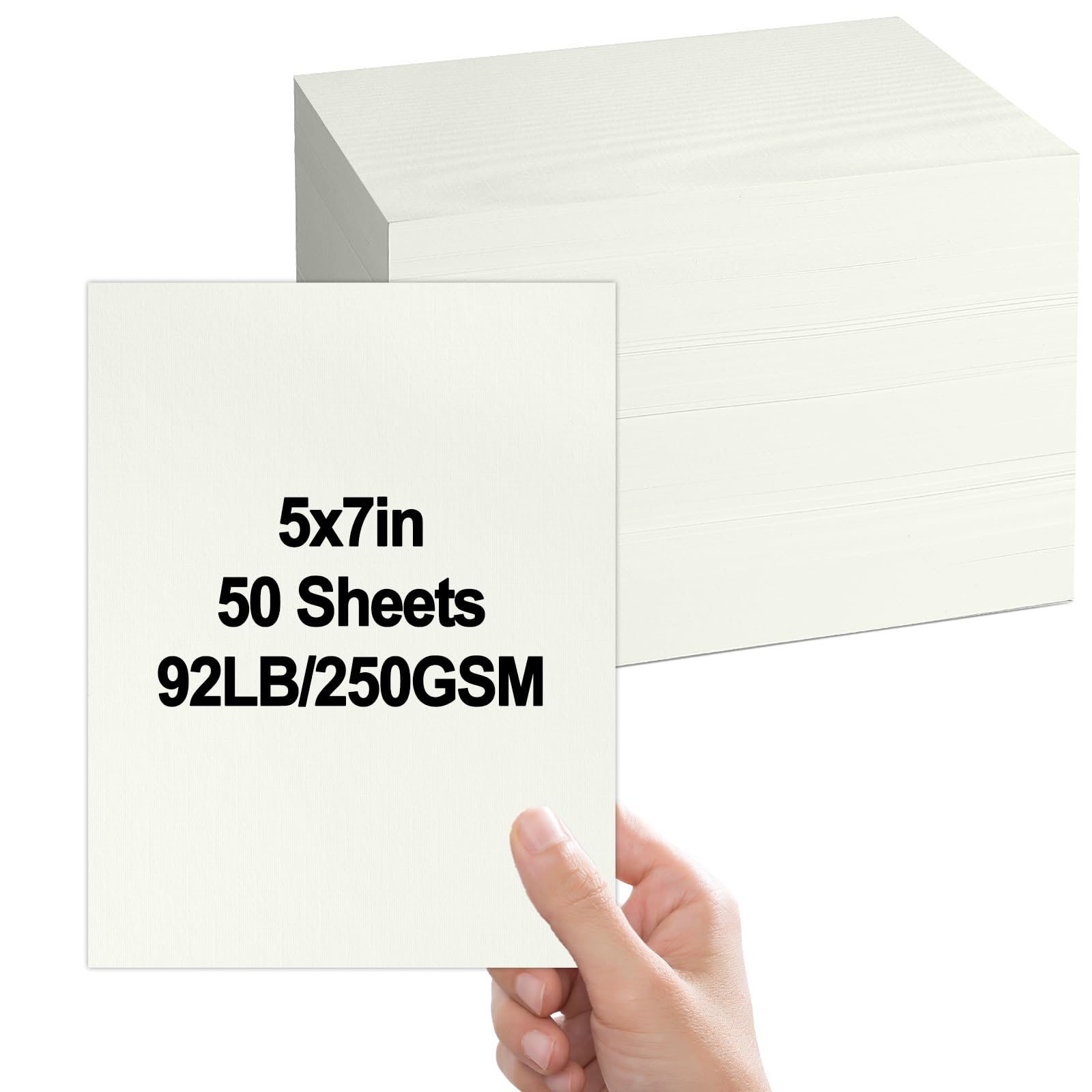 Photo 1 of party greeting 5x7 Linen Paper Textured Cardstock Heavyweight Textured Index Cards Printable Linen Cardstock 92lb Cover for Printing Wedding Baby Shower Invitation Greeting Postcards 50 Pcs(Cream)