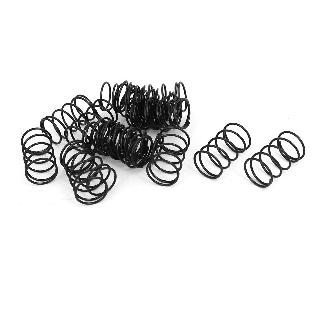 sourcingmap Compression Spring - 1.2mm Wire Dia , 18mm OD , 30mm Free Length Spring Steel Extension Spring,Black,20Pcs