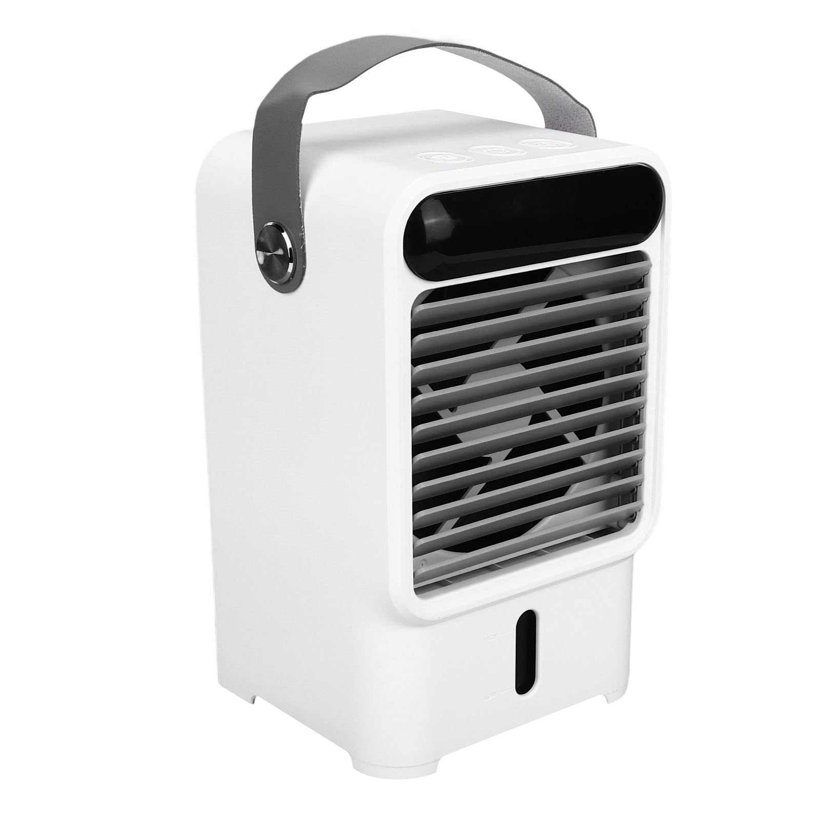 AXOC Fan Humidifier, ABS Material 6W 2A 5V Windowless Air Conditioner Shutdown Timer Portable Handle Energy Saving for Home Dorm Office (AXOC9OkEg)