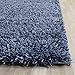 SAFAVIEH California Shag Collection Accent Rug - 3' x 5', Navy, Non-Shedding & Easy Care, 2-inch Thick Ideal for High Traffic Areas in Entryway, Living Room, Bedroom (SG151-7070)