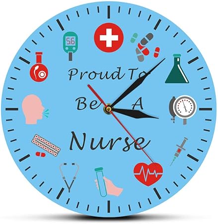 Biubiubiubiu Decorazione Della Parete Della Clinica Dell Ospedale Dell Orologio Dell Icona Di Salute Medica Dell Icona Dell Orologio Di Parete Stampata Kit Dell Infermiere Gz 1650 Amazon It Casa E Cucina