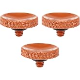 PATIKIL Camera Shutter Button, 3 Pack Soft Shutter Release Button Pure Copper Camera Button Knurled Suitable for Nikon for Fujifilm for Leica DSLR/SLR Camera, Orange