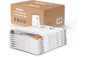 WEVAC [2024 NEW] Vacuum Storage Bags (8 Jumbo) | Space Saver | Rapid Vacuum | Double Zip Seal | Special Clip Stopper | Ideal for Clothes, Blankets Compression and Travelling