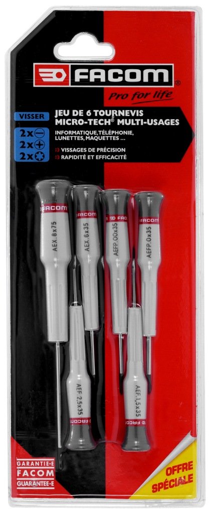 Facom MT.J6PG Precision Screwdrivers Set of 6