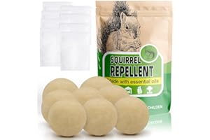 AUDQQM Squirrel Repellent, Outdoor Chipmunk Repellents, Squirrels Deterrent for Garden, Chipmunk Repellant Attic, Indoor Repellents Squirrels for Plant, Get Rid of Squirrel for Bird Feeder-8P