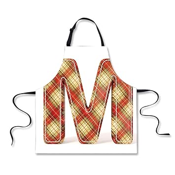 Amazoncom Iprint Delantal De Cocina Letra M