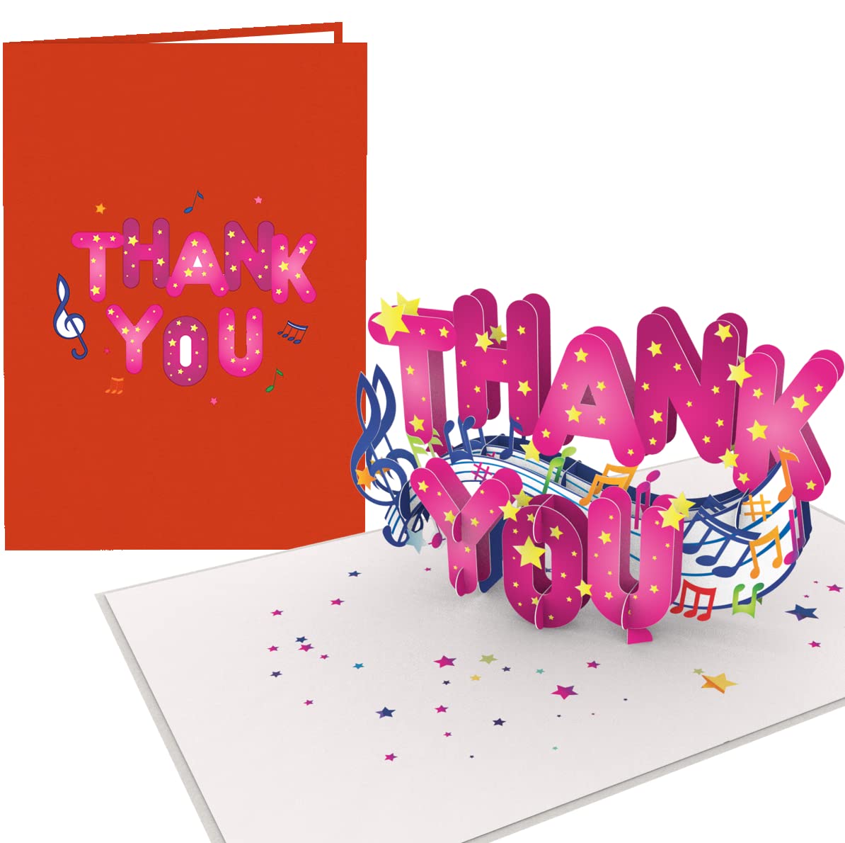 PopLife® Thank You 3D Pop Up Card - Perfect Thank You Note for Teachers, Friends, Co-Workers, and Family - Thank You Card for Wedding Gifts, for Mom, for Dad, and All Occasions