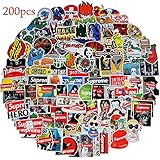 Fashion Supreme and Brand Stickers(200pcs),Decals for Cars Skateboard Motorcycle Bicycle Skateboard Graffiti Patches Stickers for Adults PETYES