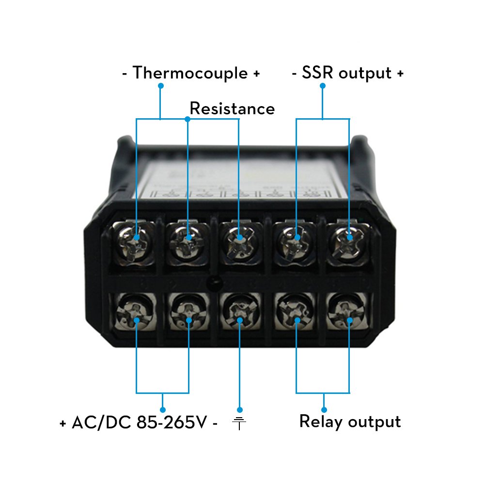 Amazon Com Morning Group Xmt7100 1 3\" Screen 1 32 Din Led Digital Pc Wiring  Diagram Agptek Snr Pid Wiring Diagram