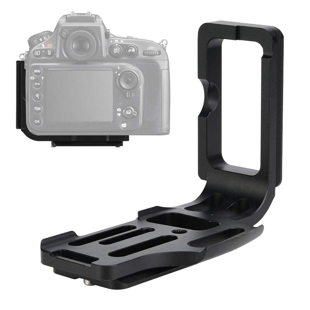 VBESTLIFE L-shaped vertical quick release plate, QR L bracket with 1/4 "camera screw Suitable for Nikon D800 / D810 / D800E camera