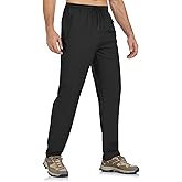 BondiTrekk Mens Lightweight Hiking Pants Water Resistant Athletic Workout Running Travel Casual Joggers 3 Pockets Quick Dry