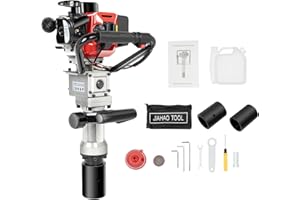 32.7CC 2 Stroke Gas Powered T Post Driver, Single Cylinder Fence Post Hole Digger with 3 Post Driving Head, Post Driver Pole 